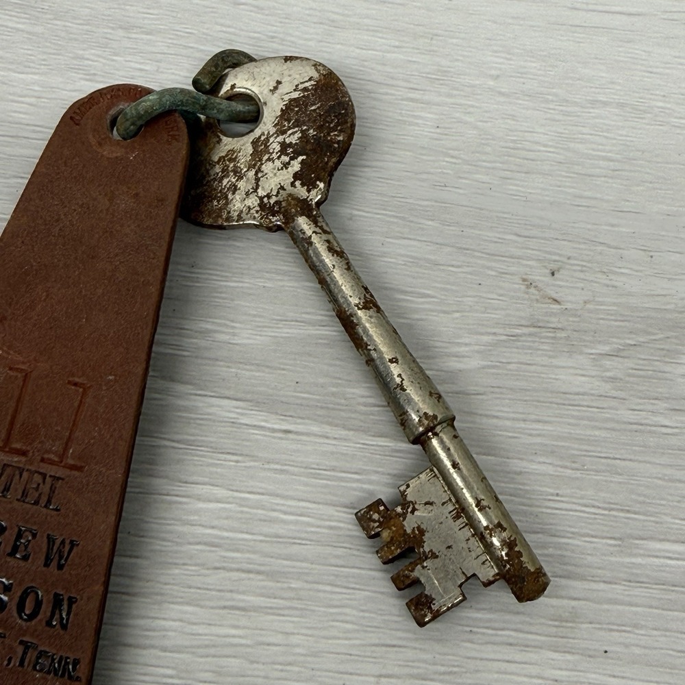 Vintage Hotel Andrew Johnson Room Key Skeleton Key Room 611 Knoxville, Tennessee - Picture 3 of 5